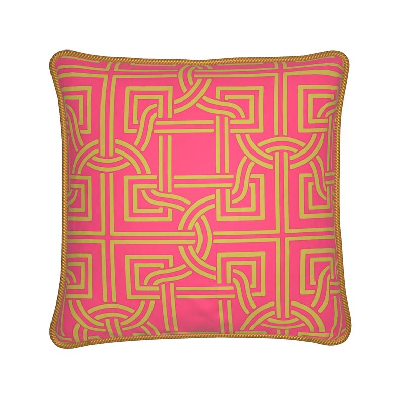 Kate McEnroe New York Versailles Geo Duck Feather Silk PillowSilk Pillows2340106