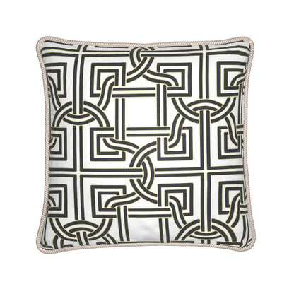 Kate McEnroe New York Versailles Geo Duck Feather Silk PillowSilk Pillows2340147