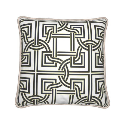 Kate McEnroe New York Versailles Geo Duck Feather Silk PillowSilk Pillows2340147
