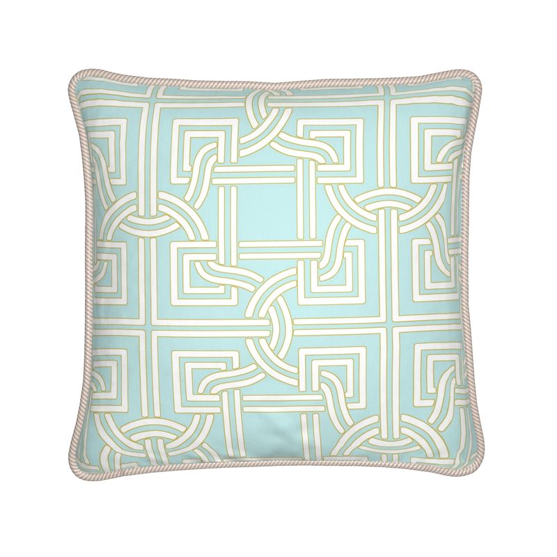 Kate McEnroe New York Versailles Geo Duck Feather Silk PillowSilk Pillows2340214