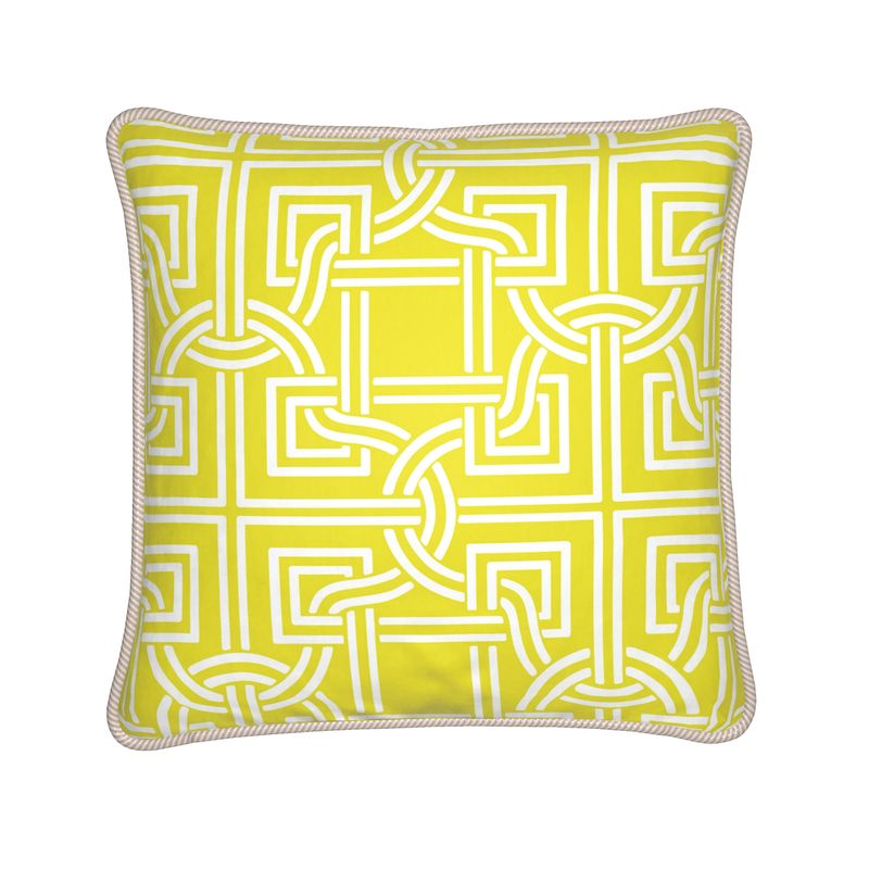 Kate McEnroe New York Versailles Geo Duck Feather Silk PillowSilk Pillows2340275