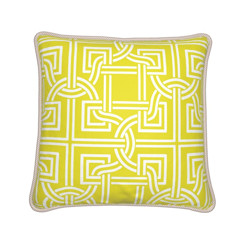 Kate McEnroe New York Versailles Geo Duck Feather Silk PillowSilk Pillows2340275
