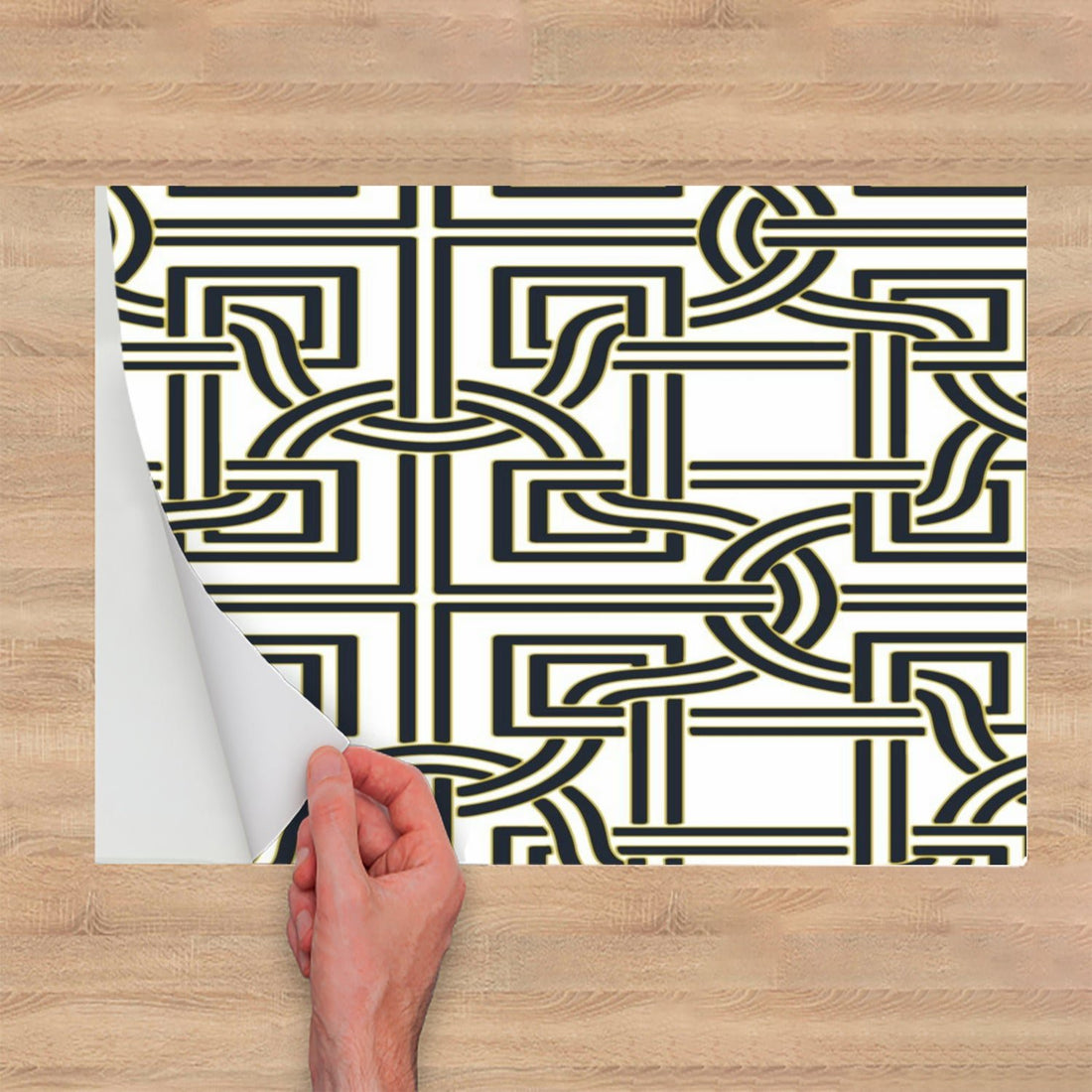 Kate McEnroe New York Versailles Geo Textured Peel and Stick Wallpaper PanelsWallpaper116232
