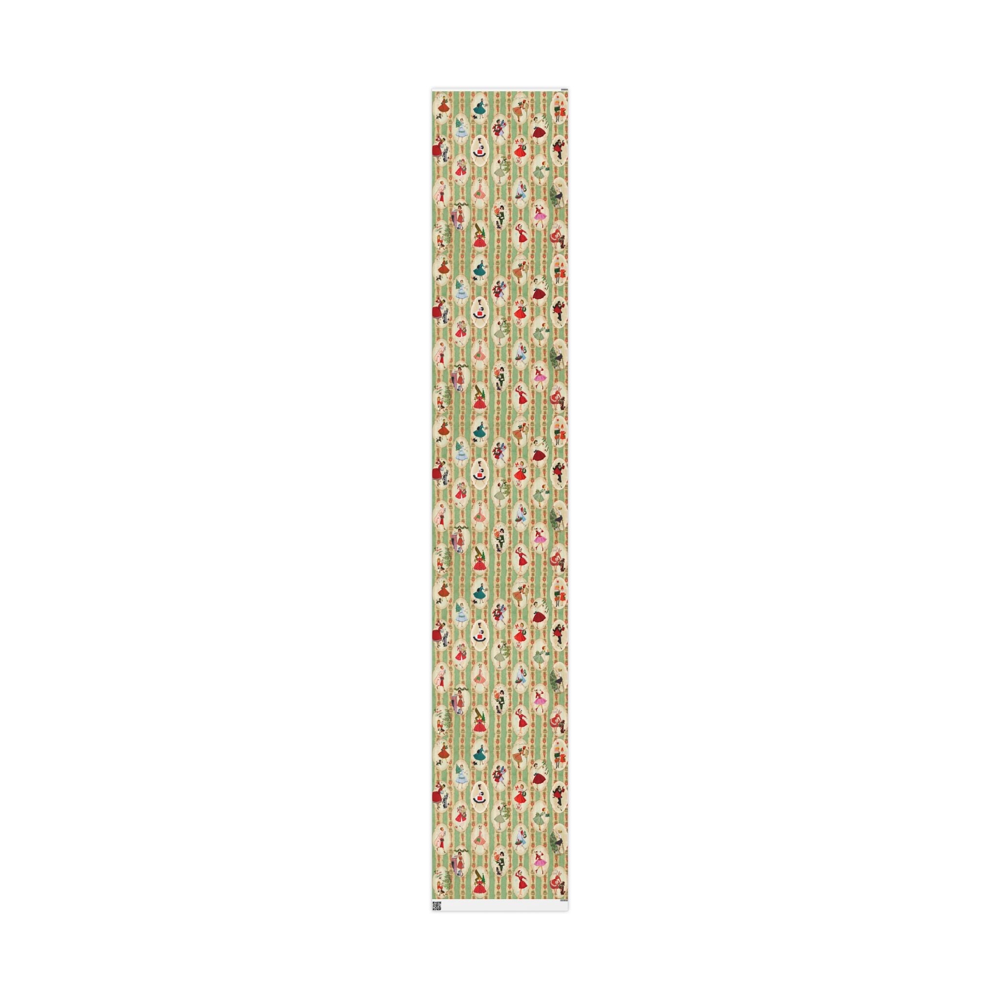 Kate McEnroe New York Vintage 1950s Christmas Wrapping Paper, Mid Century Modern Retro Green, Red, Women, Ladies, Housewives Holiday Gift WrapWrapping Paper24626131695276845642