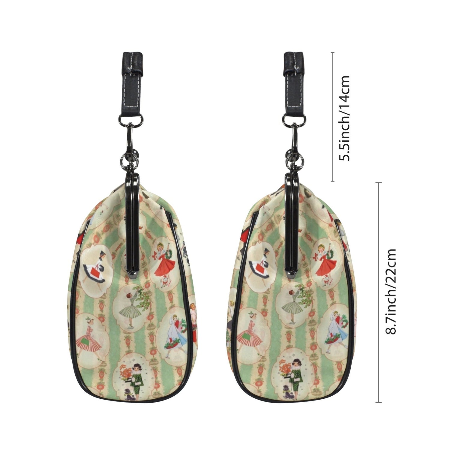 Kate McEnroe New York Vintage 50s Kitsch Christmas Kisslock Bag, Mid Century Retro Holiday PurseCrossbody BagsD3194584