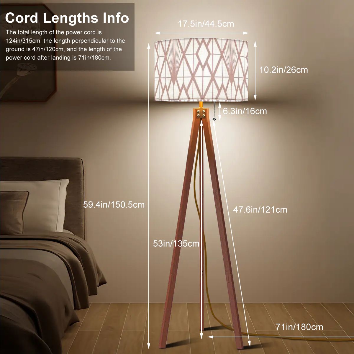 Kate McEnroe New York Vintage Art Deco Geometric 1920s Gatsby Tripod Floor LampTripod Floor Lamps7PhaVPOBtr