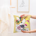 Kate McEnroe New York Vintage Bunny Rabbit Easter Card Inspired Throw Pillow Cover Throw Pillow Covers 14" × 14" 13720259122725239696