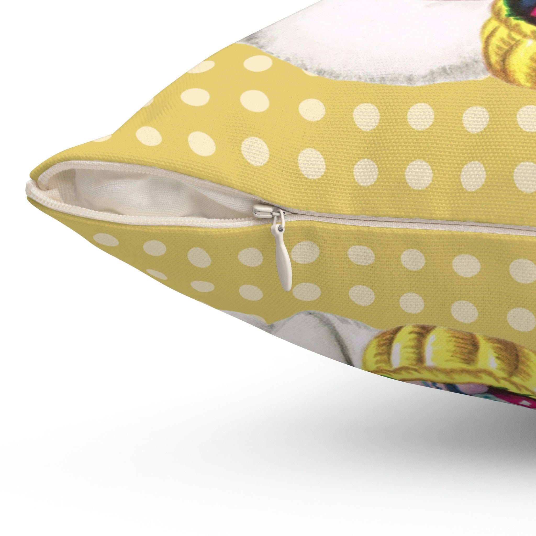 Kate McEnroe New York Vintage Bunny Rabbit Easter Card Inspired Throw Pillow CoverThrow Pillow Covers23977371707192860292
