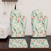 Kate McEnroe New York Vintage Chinoiserie Bird and Peony Mitts and Pot Holders SetOven Mitts & Pot Holder SetqlNQEw7dia