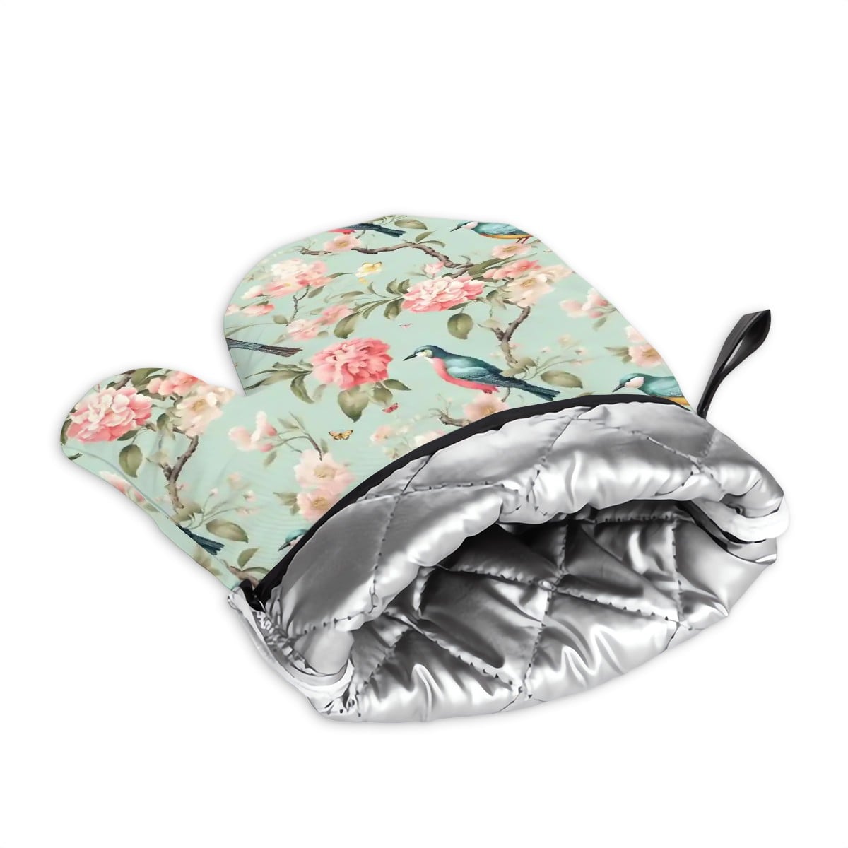 Kate McEnroe New York Vintage Chinoiserie Bird and Peony Mitts and Pot Holders SetOven Mitts &amp; Pot Holder SetqlNQEw7dia