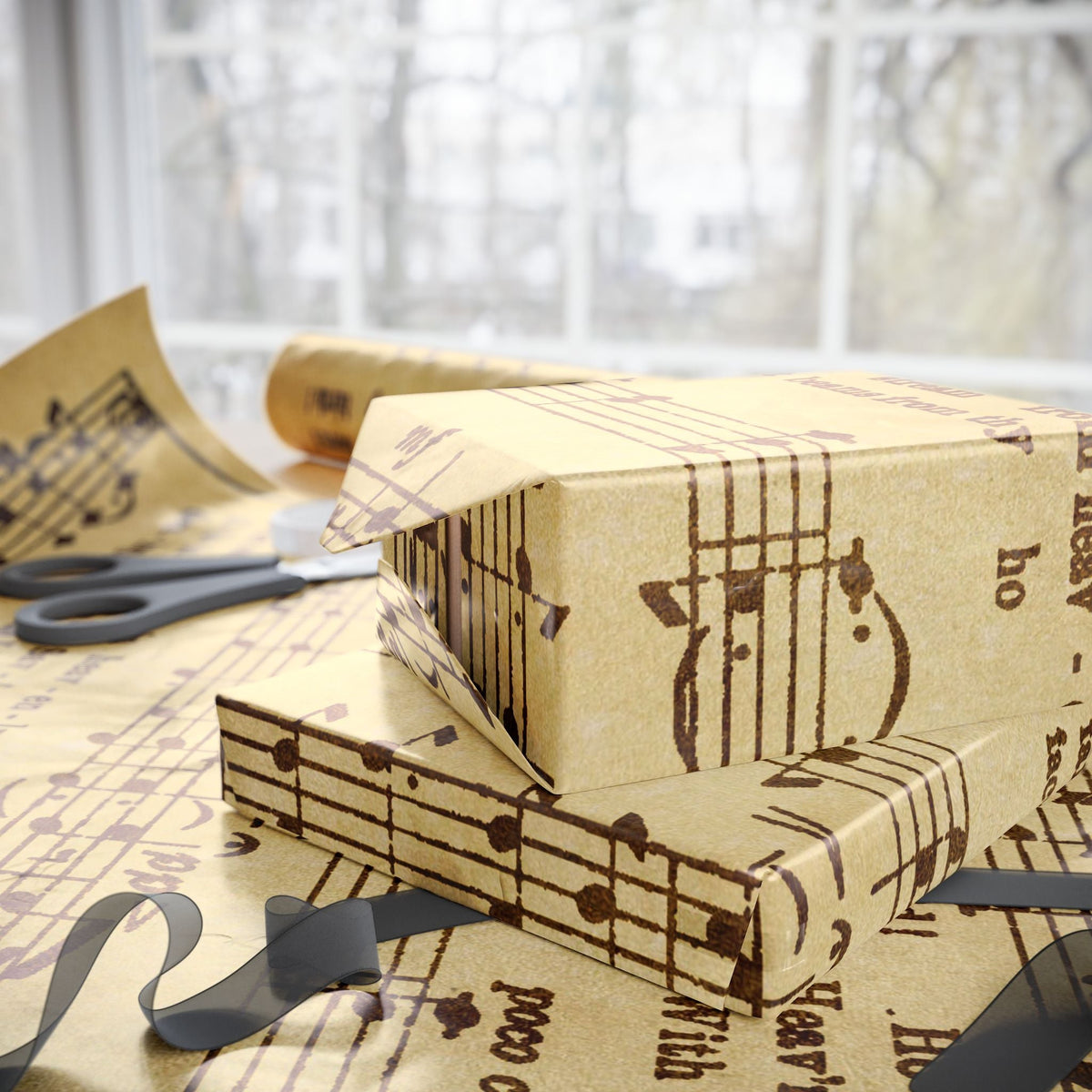 Kate McEnroe New York Vintage Christmas Carol Silent Night Sheet Music Gift WrapWrapping Paper21747624684077568112