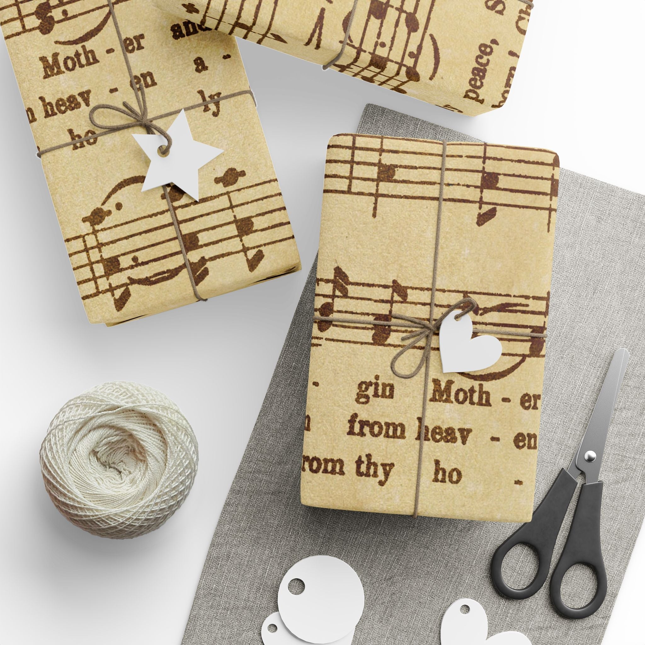 Kate McEnroe New York Vintage Christmas Carol Silent Night Sheet Music Gift WrapWrapping Paper21747624684077568112