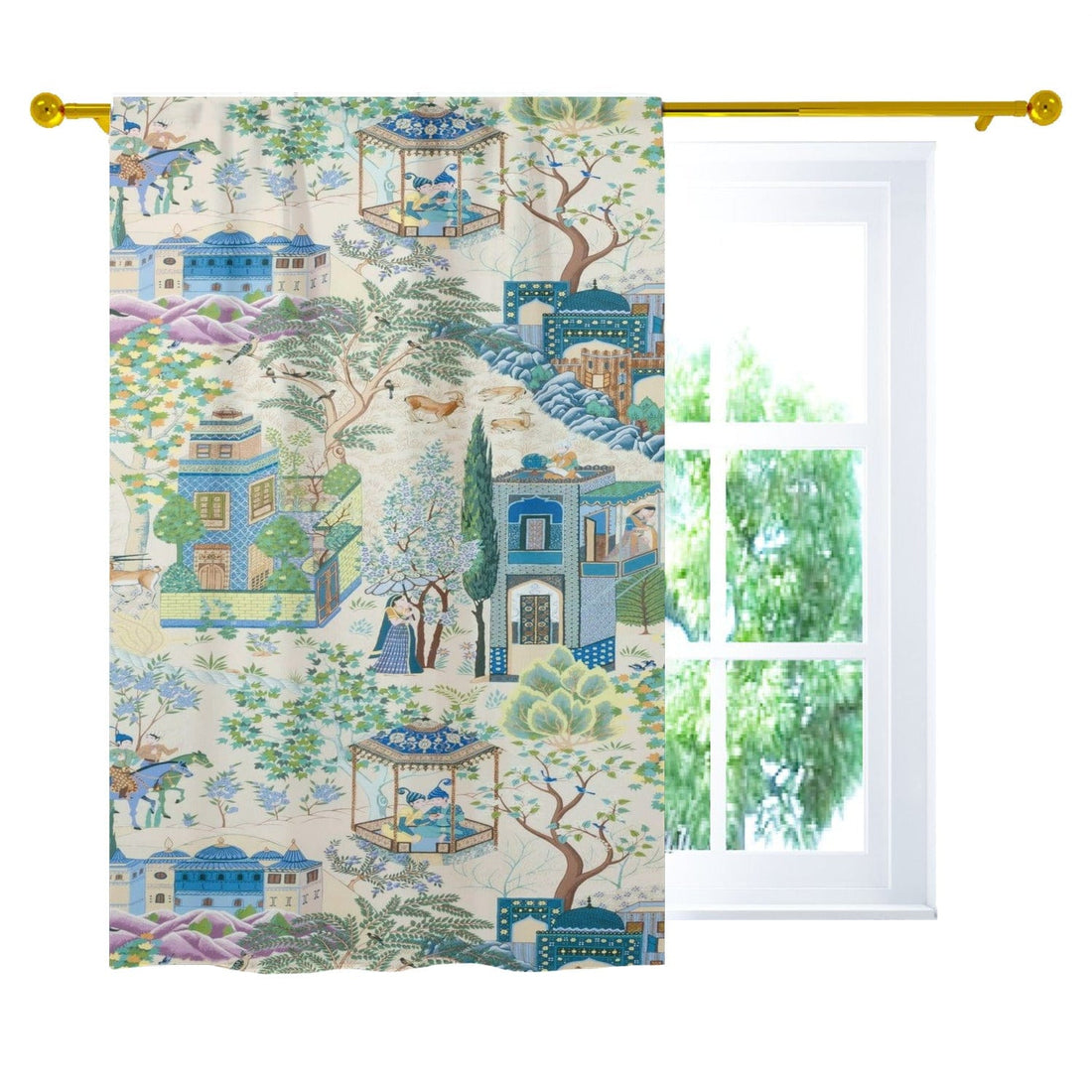 Kate McEnroe New York Vintage French Toile De Jouy Opaque Window CurtainsWindow Curtains97402
