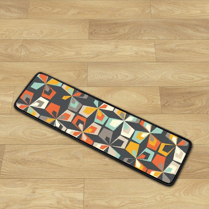 Kate McEnroe New York Vintage Geometric Abstract Floral Non - Slip Stair Tread, Mid Century Modern MatStair TreadsxHq6908qzk