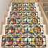 Kate McEnroe New York Vintage Geometric Abstract Floral Non - Slip Stair Tread, Mid Century Modern MatStair TreadsxHq6908qzk