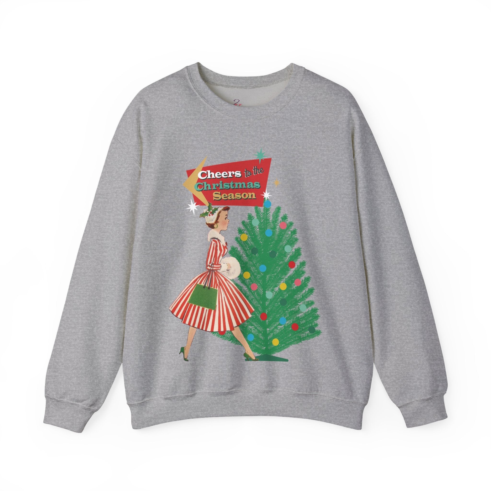 Kate McEnroe New York Vintage Holiday Cheer Sweatshirt, Retro 50s Kitsch Christmas PulloverSweatshirts10477127068873004070