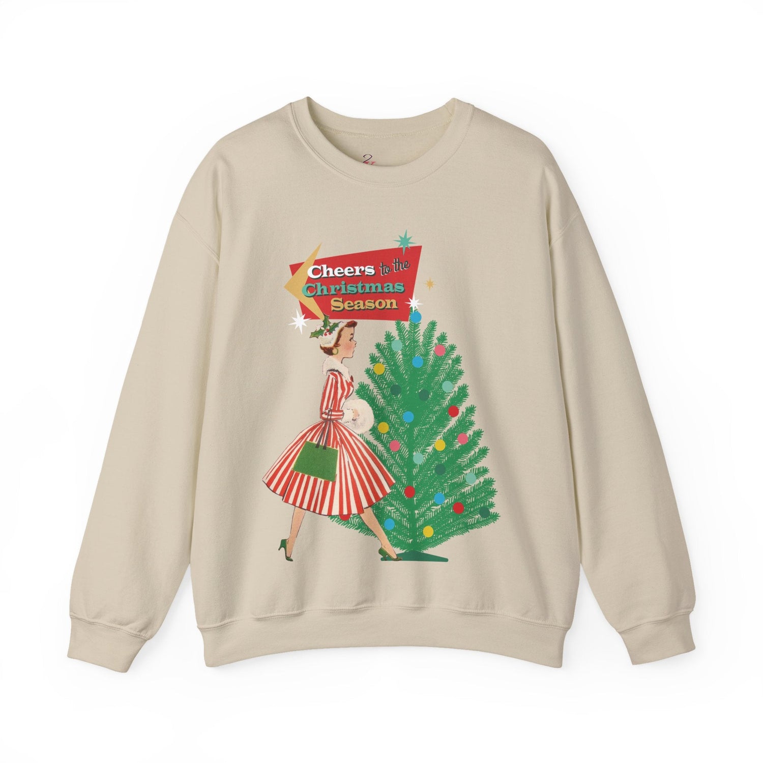 Kate McEnroe New York Vintage Holiday Cheer Sweatshirt, Retro 50s Kitsch Christmas PulloverSweatshirts19919432538963727155