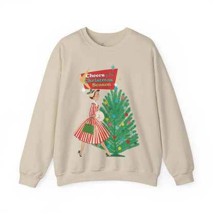 Kate McEnroe New York Vintage Holiday Cheer Sweatshirt, Retro 50s Kitsch Christmas PulloverSweatshirts19919432538963727155