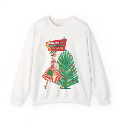 Kate McEnroe New York Vintage Holiday Cheer Sweatshirt, Retro 50s Kitsch Christmas PulloverSweatshirts21357259380359813115