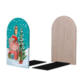 Kate McEnroe New York Vintage Kitsch Christmas Bookends 1950s Holiday Card Art RetroBookendsxE4r1L8Gt2