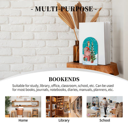 Kate McEnroe New York Vintage Kitsch Christmas Bookends 1950s Holiday Card Art RetroBookendsxE4r1L8Gt2