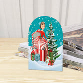 Kate McEnroe New York Vintage Kitsch Christmas Bookends 1950s Holiday Card Art RetroBookendsxE4r1L8Gt2