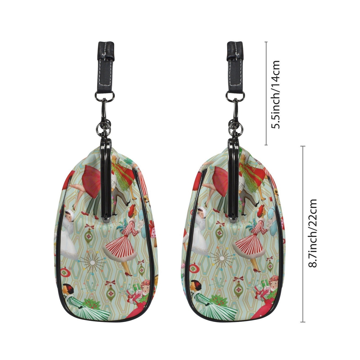 Kate McEnroe New York Vintage Kitsch Christmas Mid Century Modern 1950s Retro Kisslock BagCrossbody BagsD3194578