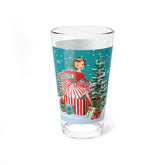 Kate McEnroe New York Vintage Kitsch Christmas Pint Glass Mid Century Holiday Retro Barware TumblerPint Glasses28712821538417902395