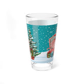 Kate McEnroe New York Vintage Kitsch Christmas Pint Glass Mid Century Holiday Retro Barware TumblerPint Glasses28712821538417902395