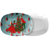 Kate McEnroe New York Vintage Kitsch Christmas Platter Mid Century Modern Holiday DinnerwareServing PlattersVKP - 003