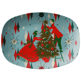 Kate McEnroe New York Vintage Kitsch Christmas Platter Mid Century Modern Holiday DinnerwareServing PlattersVKP - 003
