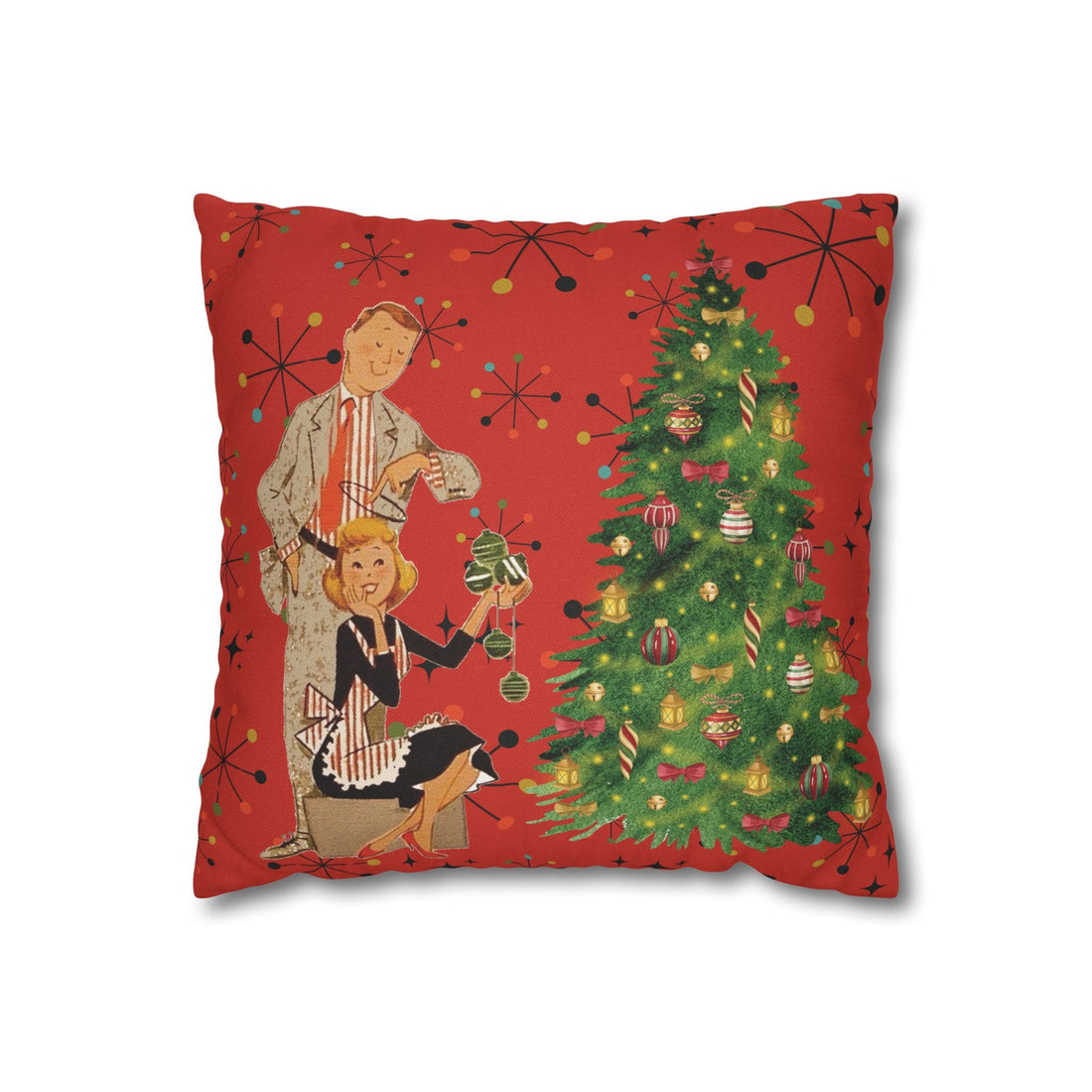 Kate McEnroe New York Vintage Kitsch Mid Century Modern Atomic Starburst Throw Pillow CoverThrow Pillow Covers10745679098178225234