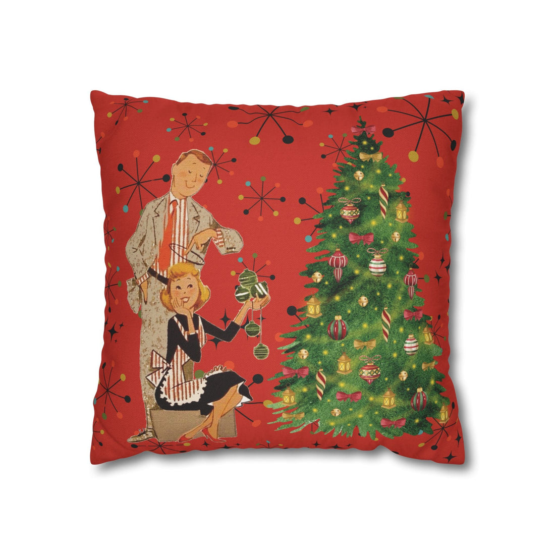 Kate McEnroe New York Vintage Kitsch Mid Century Modern Atomic Starburst Throw Pillow CoverThrow Pillow Covers17842700141638742477