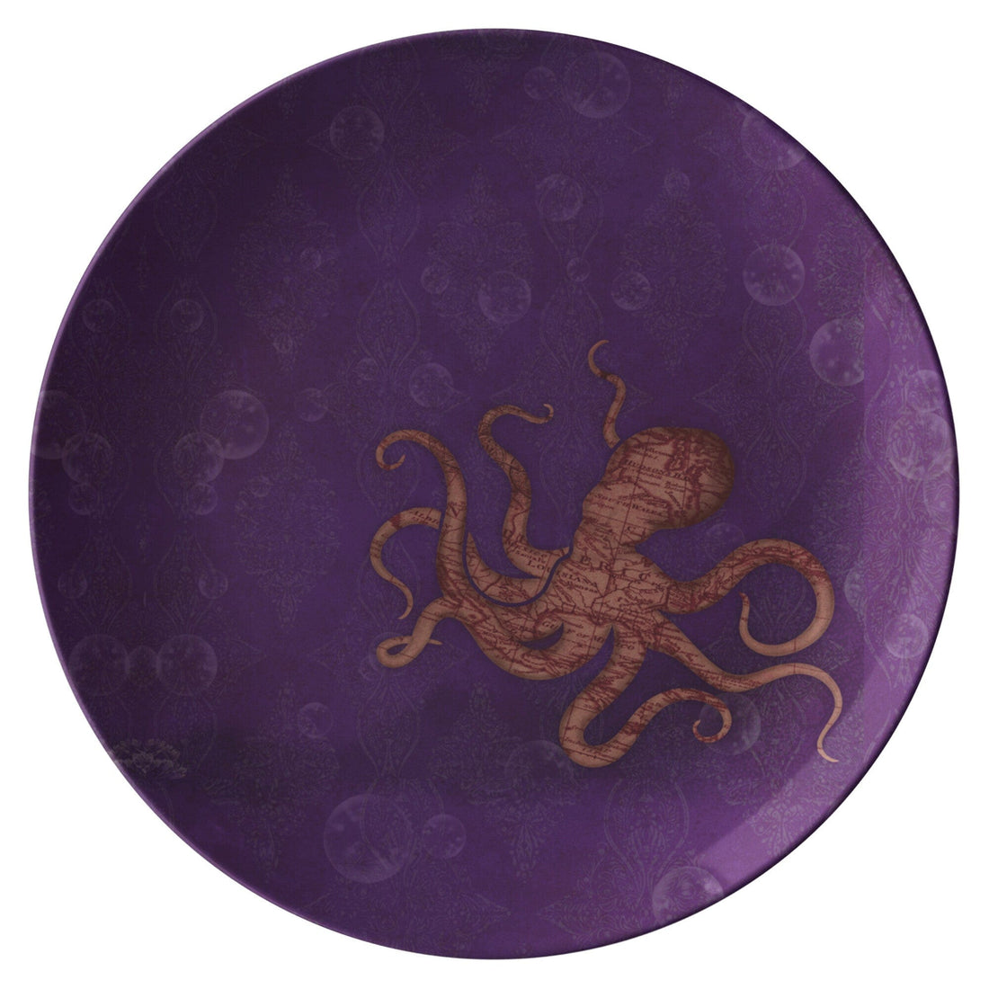 Kate McEnroe New York Vintage Octopus Halloween Decorative Dinner PlatePlatesP20 - VIN - OCT - 2B2