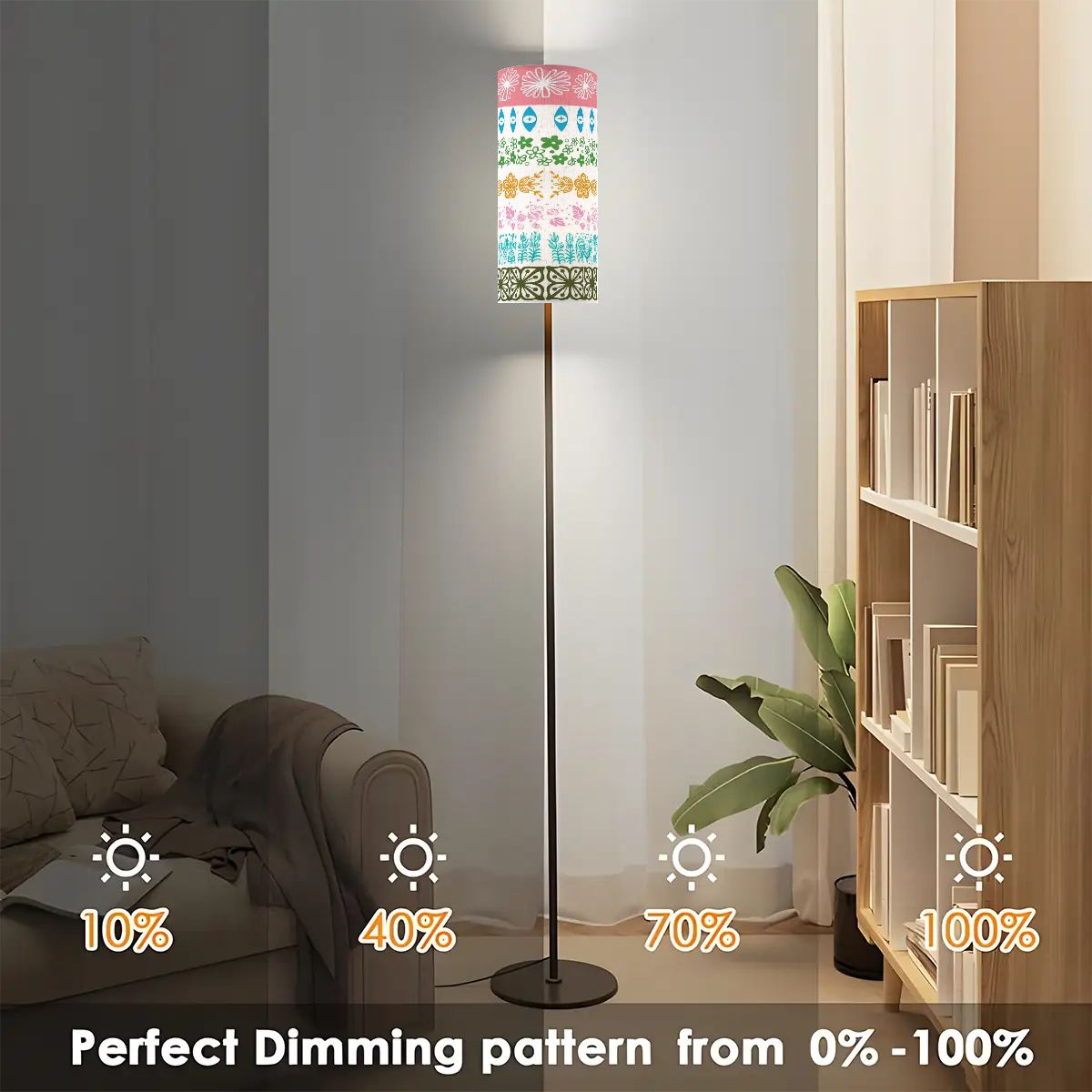 Kate McEnroe New York Vintage Pyrex Medley Floor Lamp, Mid Century Modern Tall Light, Retro Kitchen Collectible Home AccentFloor Lamps5PncMQf1a7
