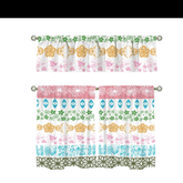 Kate McEnroe New York Vintage Pyrex Medley Kitchen Curtains, 3 Piece Tier and Valance SetValancesD3376707