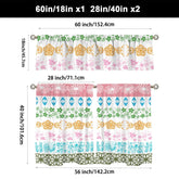 Kate McEnroe New York Vintage Pyrex Medley Kitchen Curtains, 3 Piece Tier and Valance SetValancesD3376707