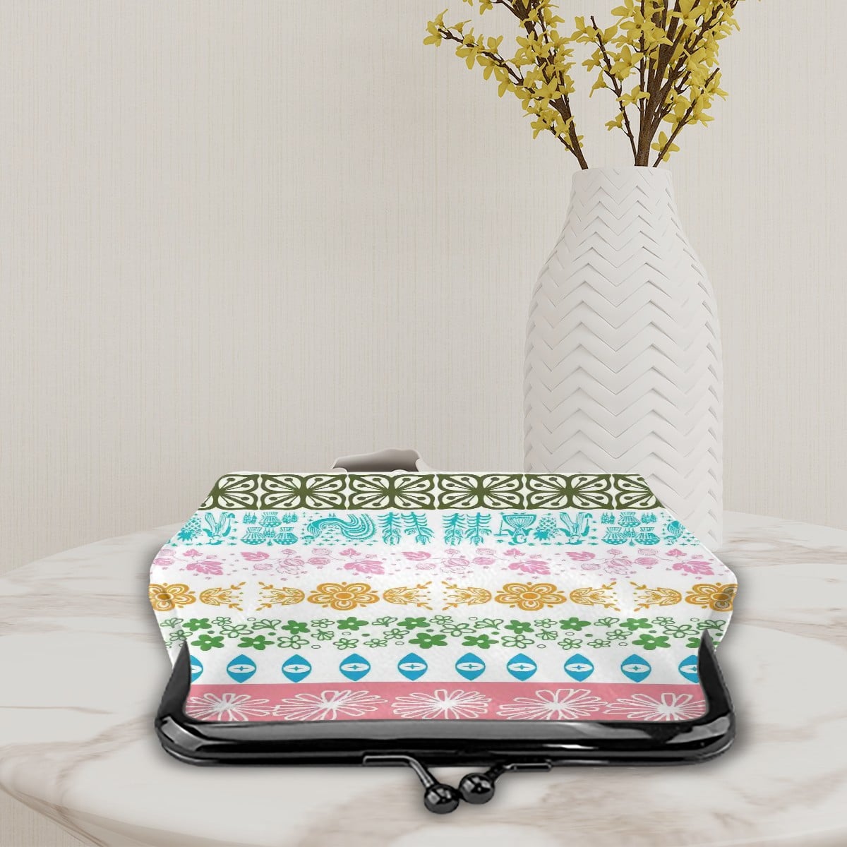 Kate McEnroe New York Vintage Pyrex Medley Mid Century Modern Kiss Lock Clasp Coin PurseCoin PursesMU8POWUFsO