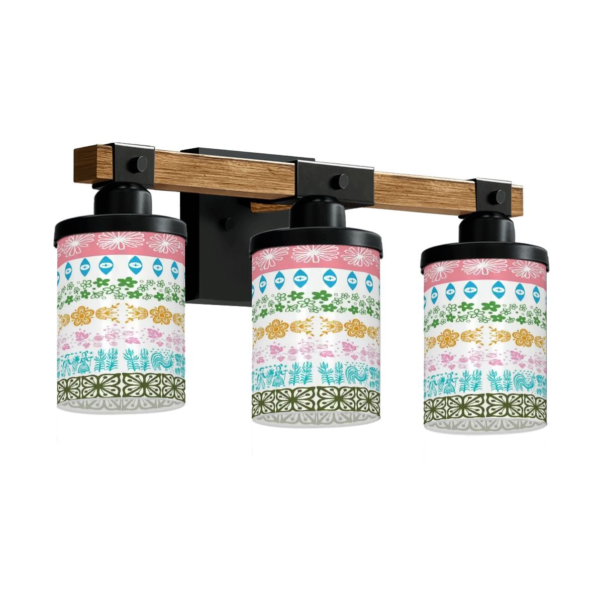 Kate McEnroe New York Vintage Pyrex Medley Vanity Light, Mid Century Modern Bathroom Fixture, Retro Kitchenware Accent LightingVanity Light FixturesMULiTlboWh