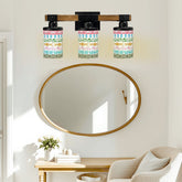 Kate McEnroe New York Vintage Pyrex Medley Vanity Light, Mid Century Modern Bathroom Fixture, Retro Kitchenware Accent LightingVanity Light FixturesMULiTlboWh