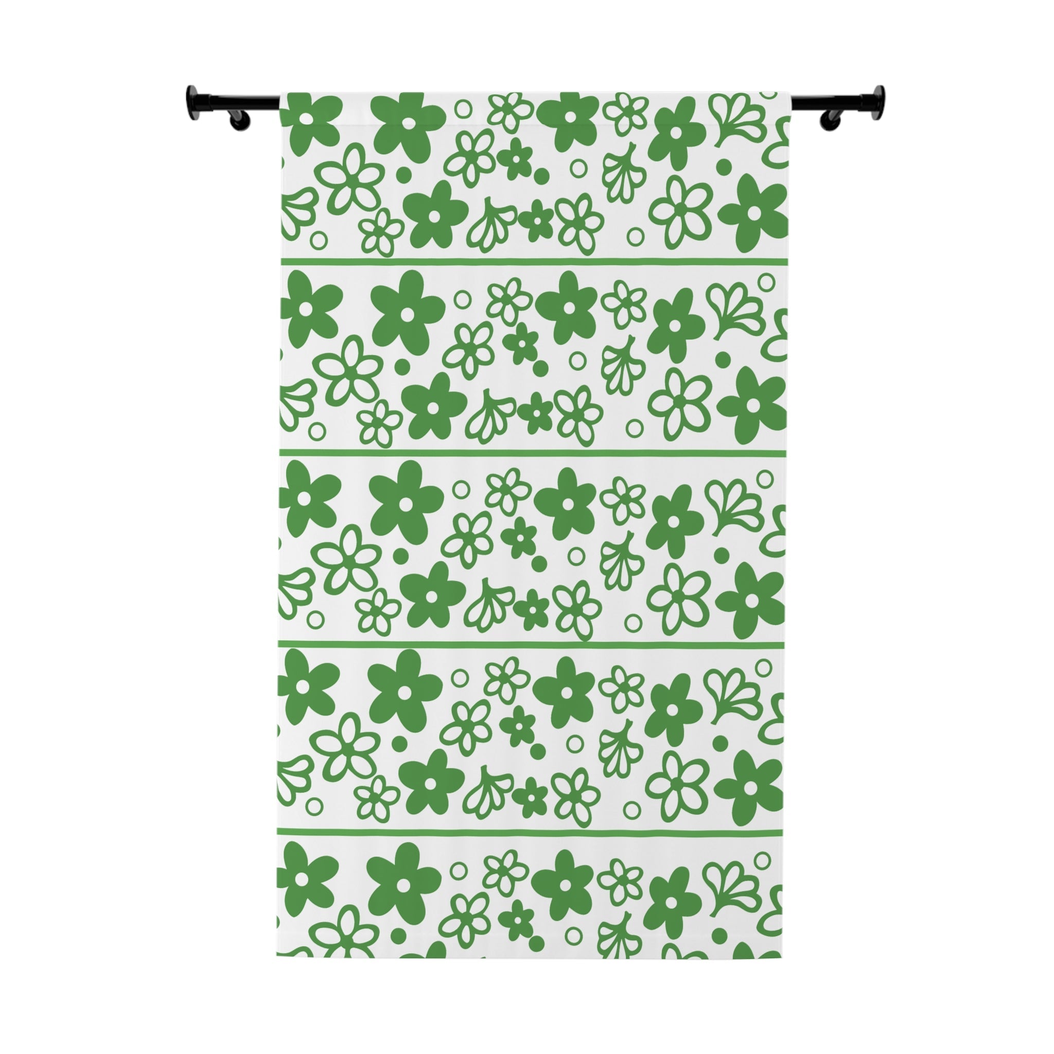 Kate McEnroe New York Vintage Pyrex Spring Blossom Blackout Curtains, Crazy Daisy Mid Century Window PanelsWindow Curtains22667369216671079067