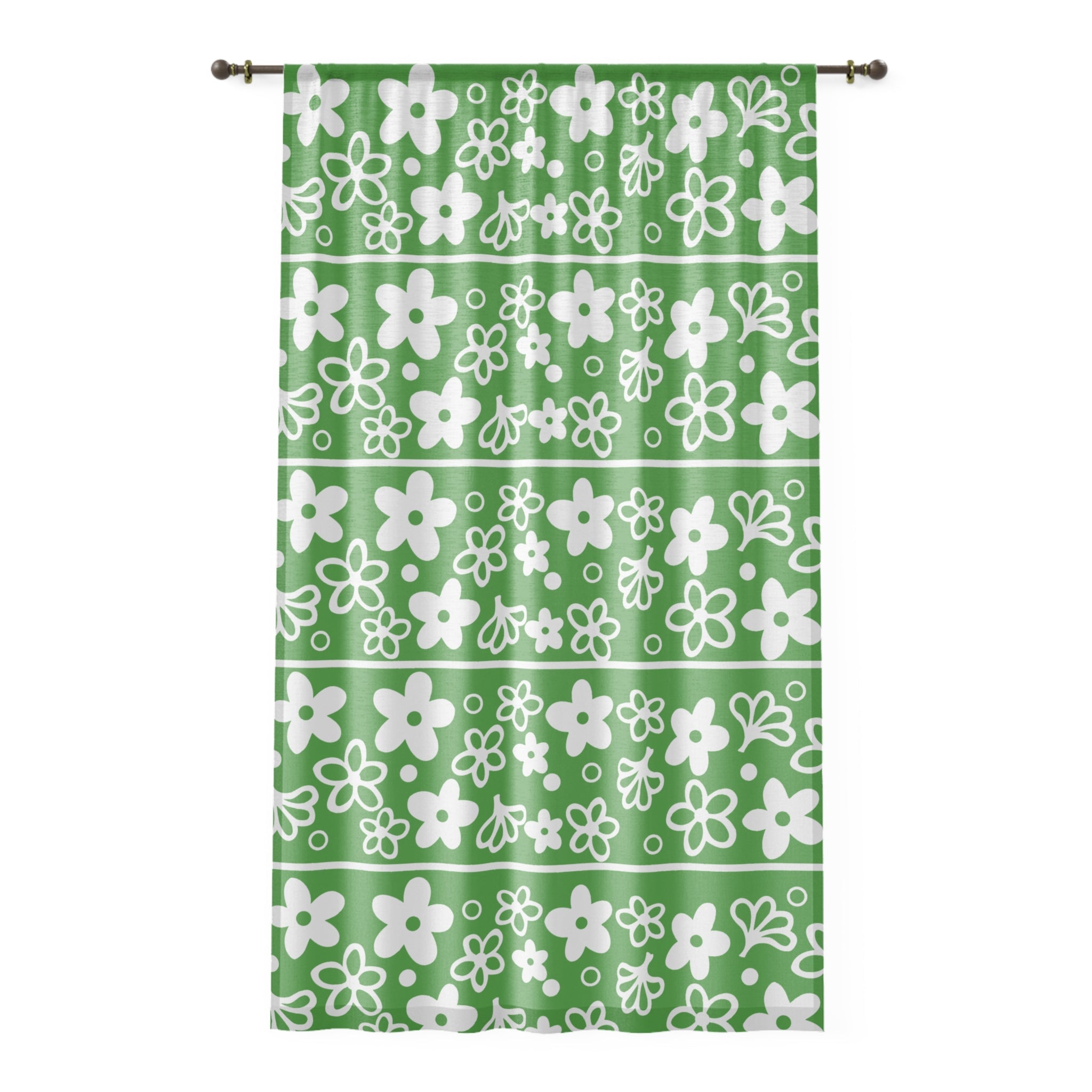 Kate McEnroe New York Vintage Pyrex Spring Blossom Green Mid Century Modern Sheer Window CurtainWindow Curtains36393079176402309573