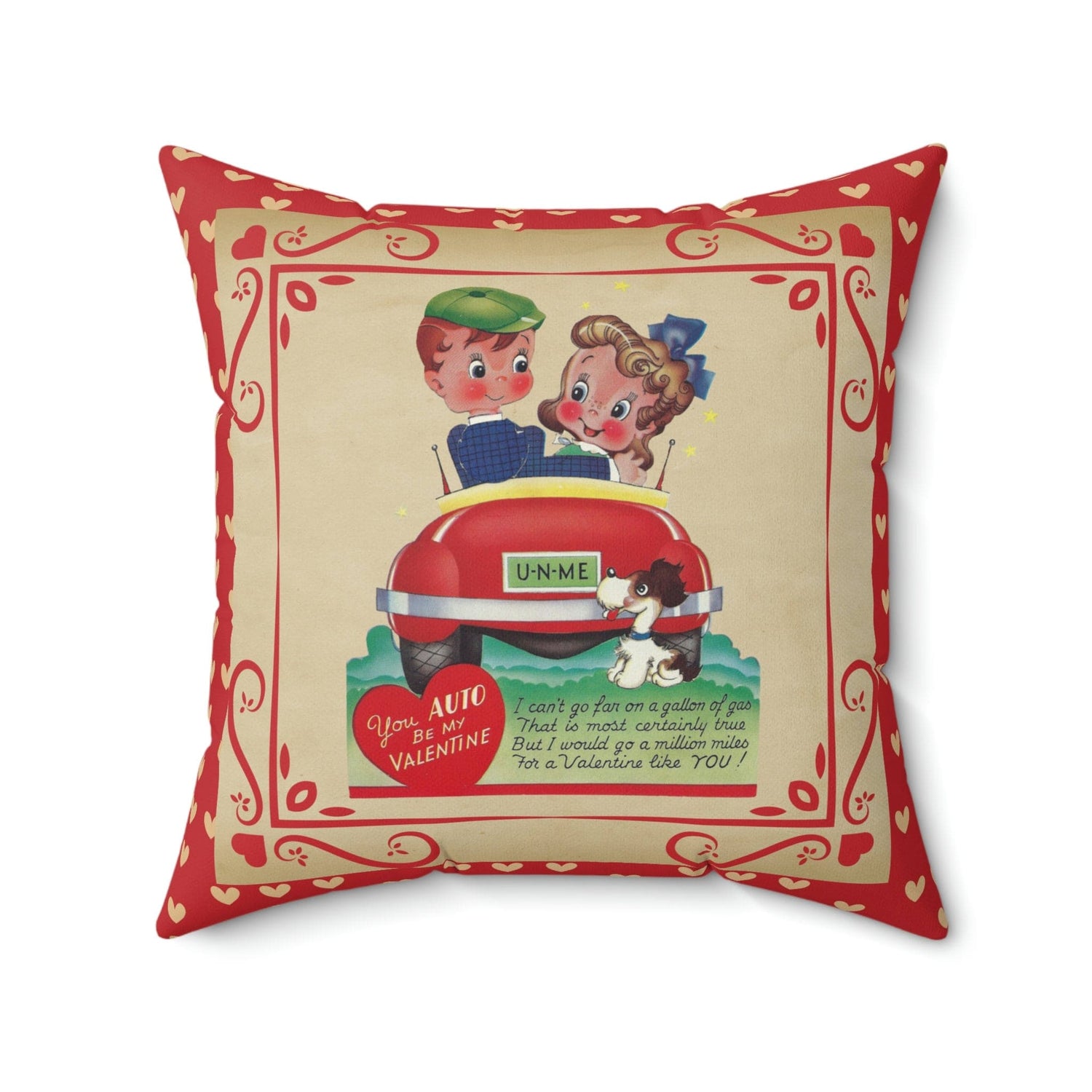 Kate McEnroe New York Vintage Retro Boy and Girl Valentine Throw Pillow Cover Throw Pillow Covers 18&quot; × 18&quot; 28842474745858246164
