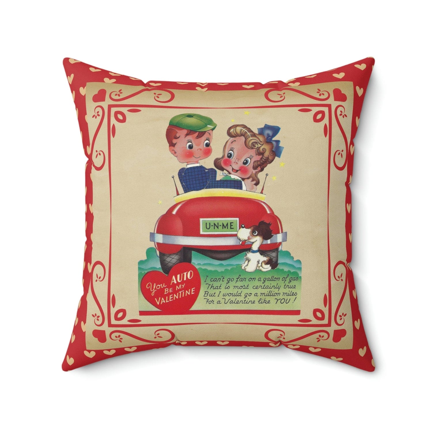 Kate McEnroe New York Vintage Retro Boy and Girl Valentine Throw Pillow Cover Throw Pillow Covers 20&quot; × 20&quot; 11208295942464657683