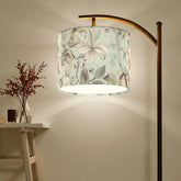 Kate McEnroe New York Vintage Sage Green Lily Floral Arc Floor LampArc Floor LampsNKh30CmMVV