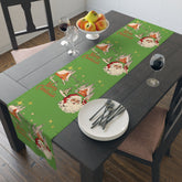 Kate McEnroe New York Vintage Santa Scandinavian Christmas Village Table Runner, Retro Holiday DecorTable Runners63370739877918611526
