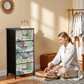 Kate McEnroe New York Vintage Toile De Jouy Blue Green Chinoiserie Floral Asian 4 Drawer DresserDressers9HK8Xjys3o