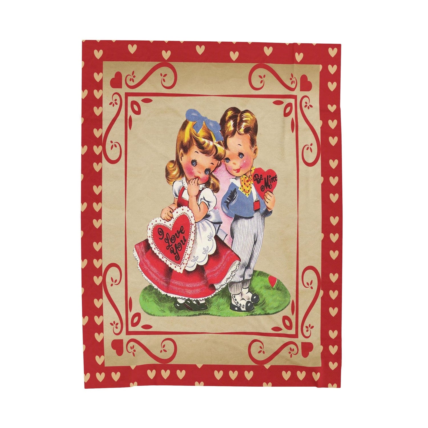 Kate McEnroe New York Vintage Valentine Throw BlanketBlanketsB20-VAL-MIN-4X3