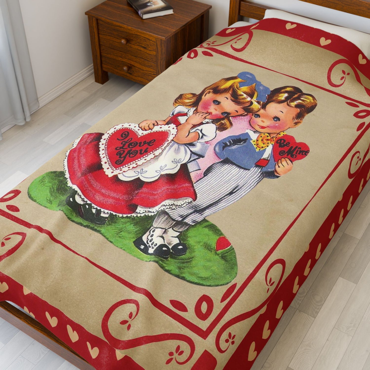 Kate McEnroe New York Vintage Valentine Throw BlanketBlanketsB20-VAL-MIN-4X3