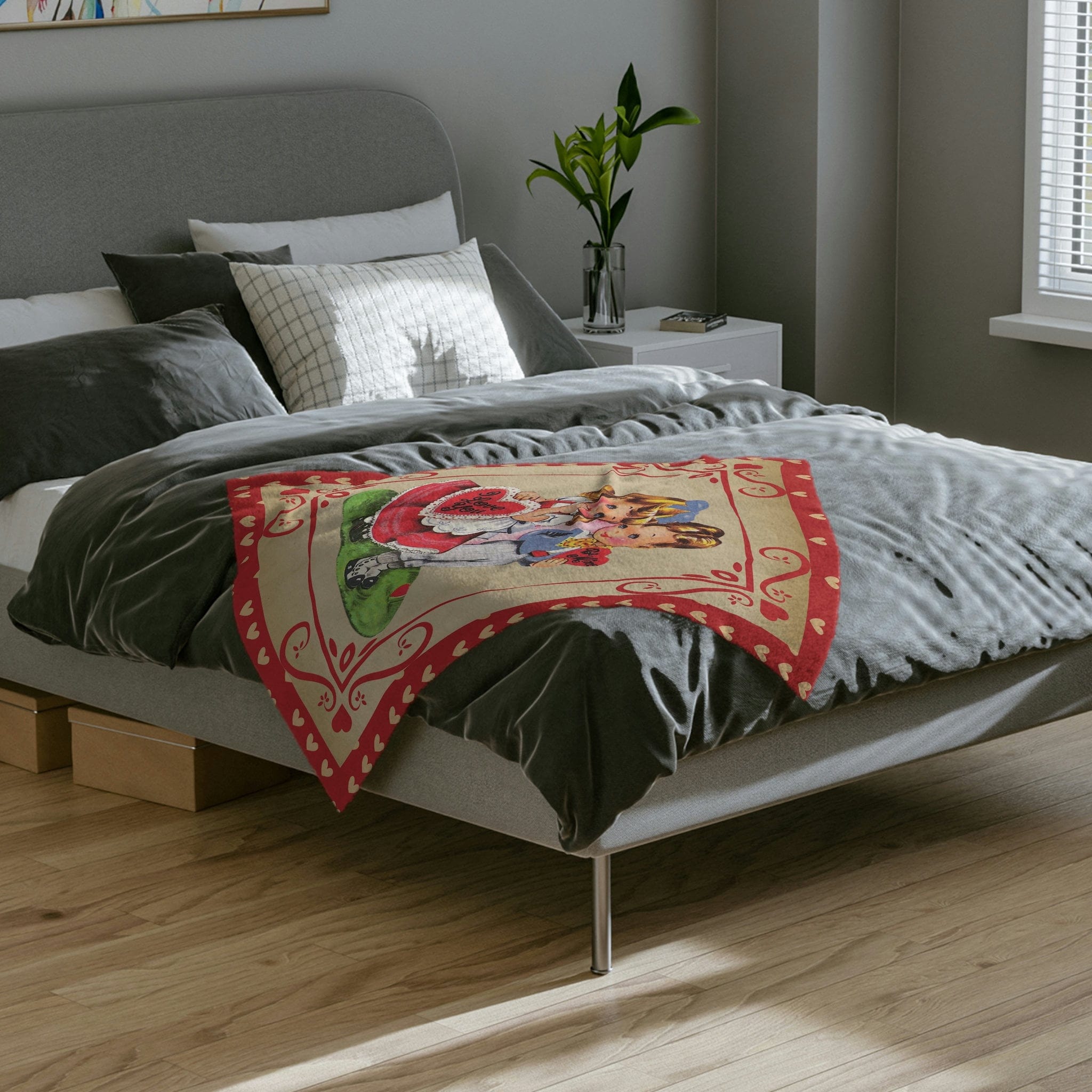 Kate McEnroe New York Vintage Valentine Throw BlanketBlanketsB20 - VAL - MIN - 5X6